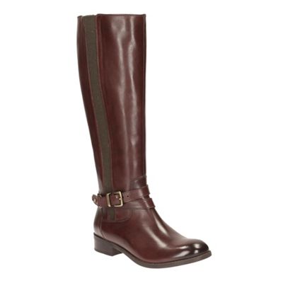 Brown Leather 'Pita Vienna' knee high boots